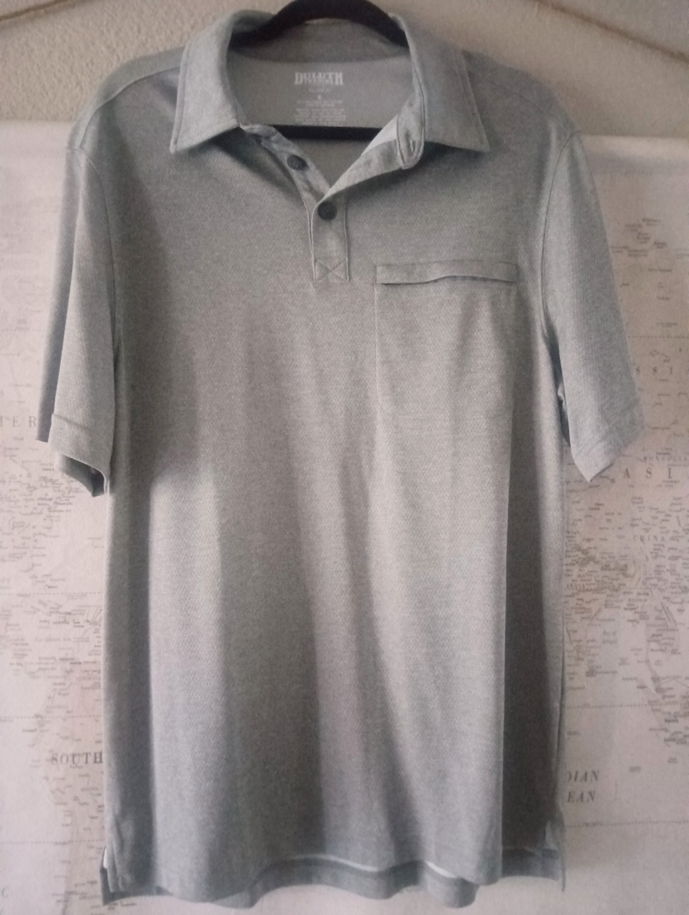 Duluth Trading Co Mens Gray Short Sleeve Polo Shirt Size S NWOT